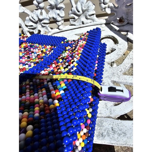 Handmade Multi-Colored Beaded Handbag EC! - Picture 11 of 12